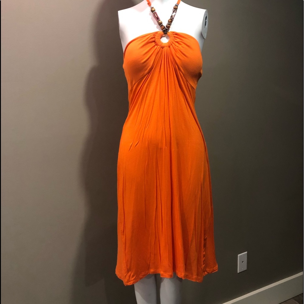 Orange Poet Summer Dress
